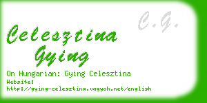 celesztina gying business card